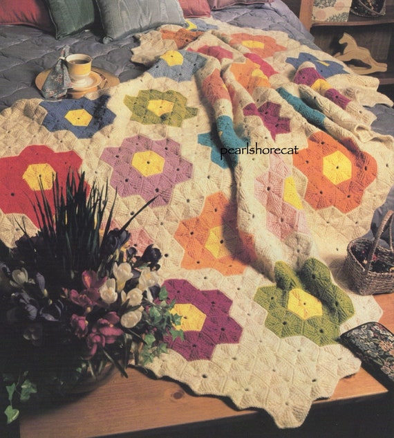 2 Flower Power Crochet Blanket Patterns pdf - Instant Digital Download for Immediate Use!