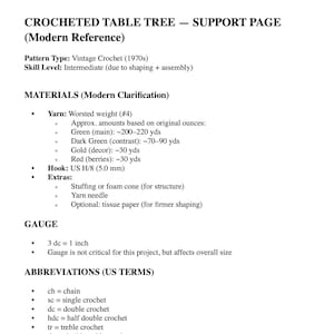 Sustainable Christmas Tree Crochet Pattern PDF Instant Digital Download for Immediate Use, Xmas Craft Retro for Holiday Decorations image 3
