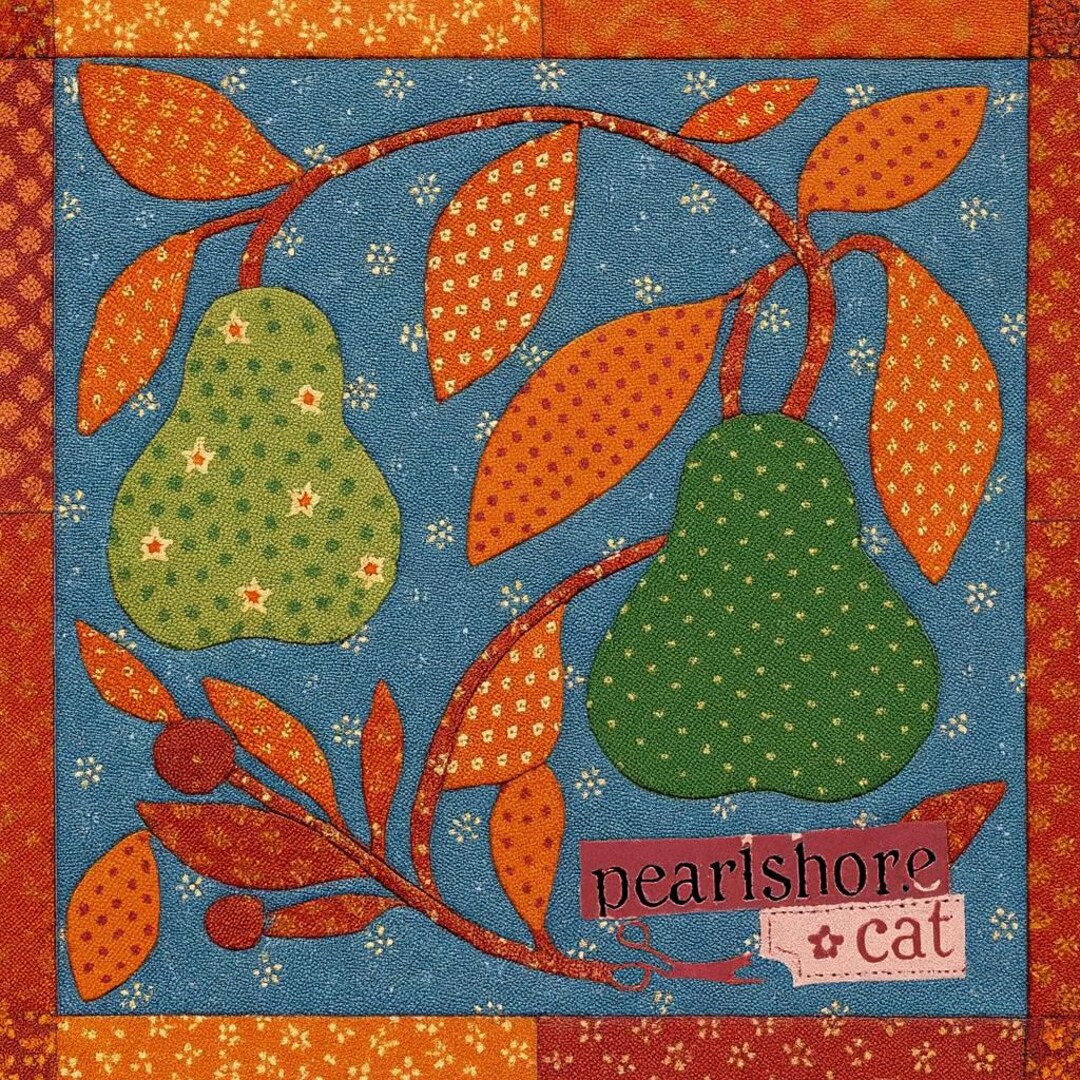 Applique Pears and Leaves Quilt Block - DIY Sewing Project, Digital ...