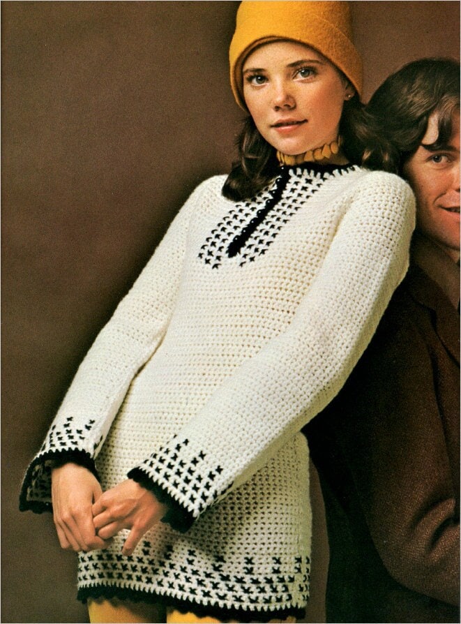 70s Flower Cardigan - Etsy