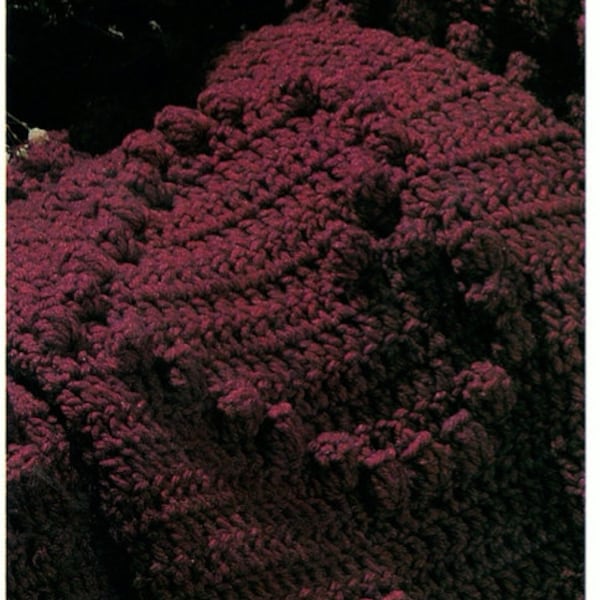 Heart Crochet Blanket Pattern, Love is Love, Instant Digital Download pdf Ebook, Bobble Stitch