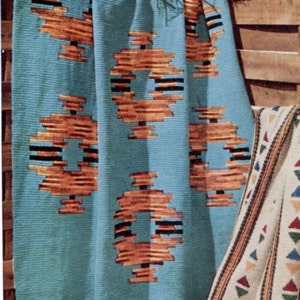 Turquoise Navajo Crochet Blanket Pattern pdf, Instant Digital Download, Retro Southwest Vibes!