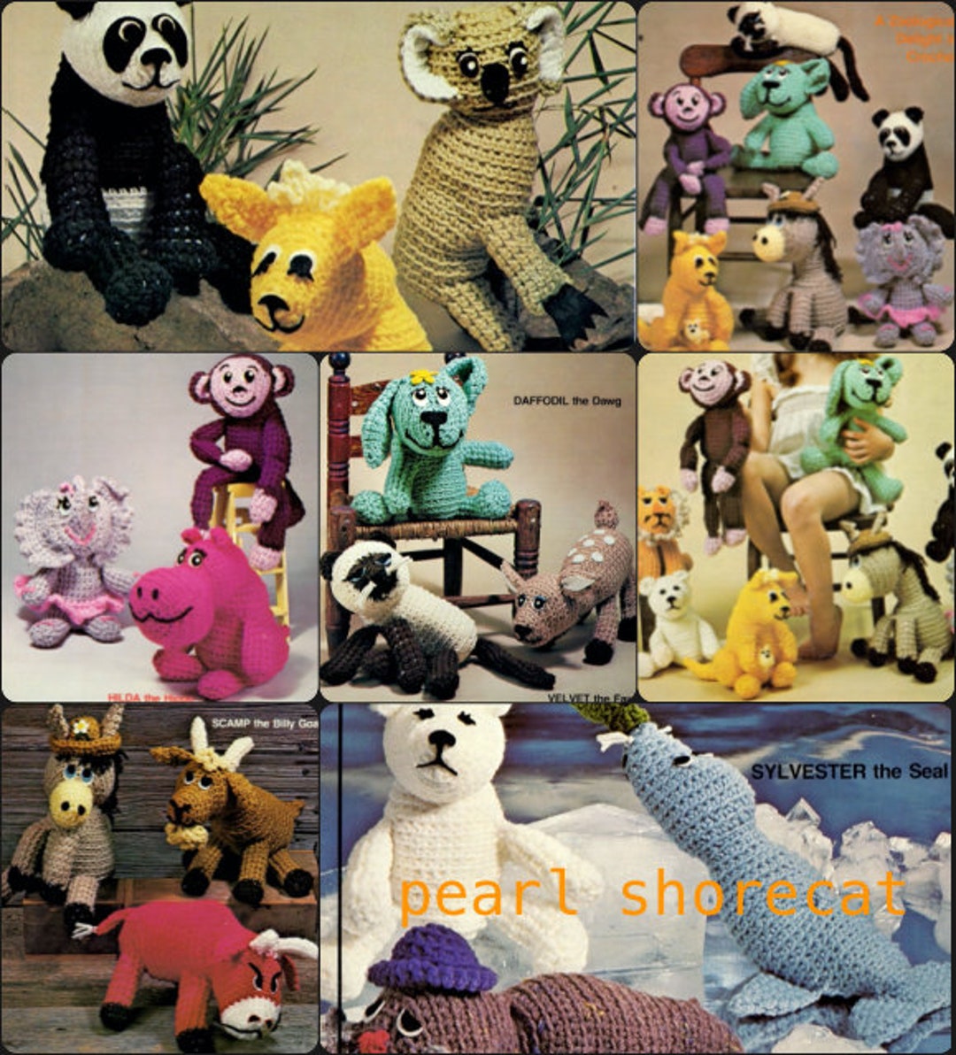 27 Stuffed Animal Crochet Pattern Pdf Ebook Digital Download, Soft Toy