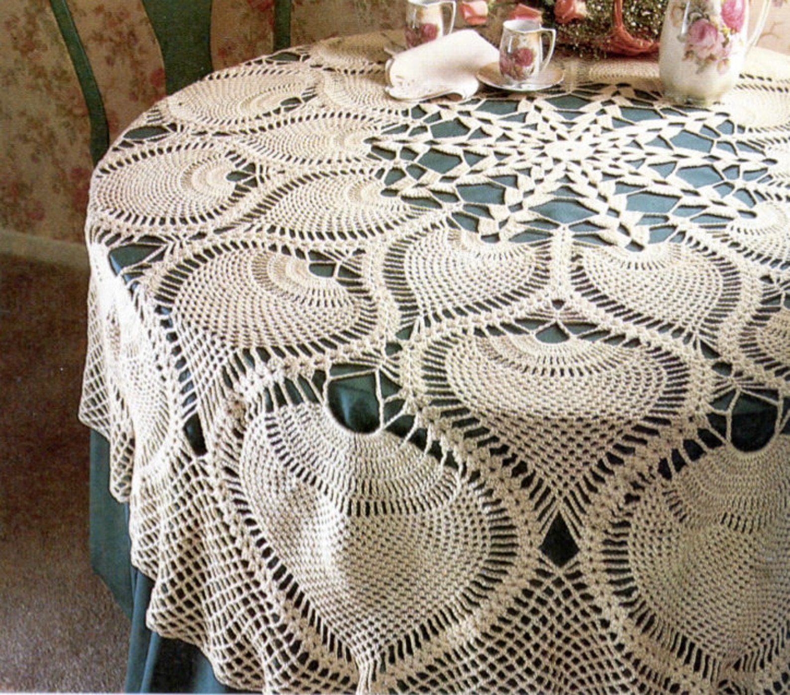Heirloom Pineapple Tablecloth Crochet Pattern Etsy