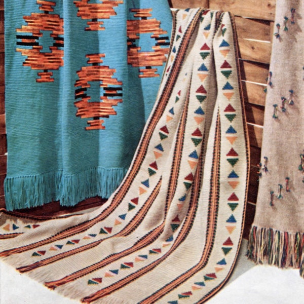 Southwestern Häkeldecke Muster Sofortiger digitaler Download pdf, Native American inspiriertes geometrisches Motiv Afghane