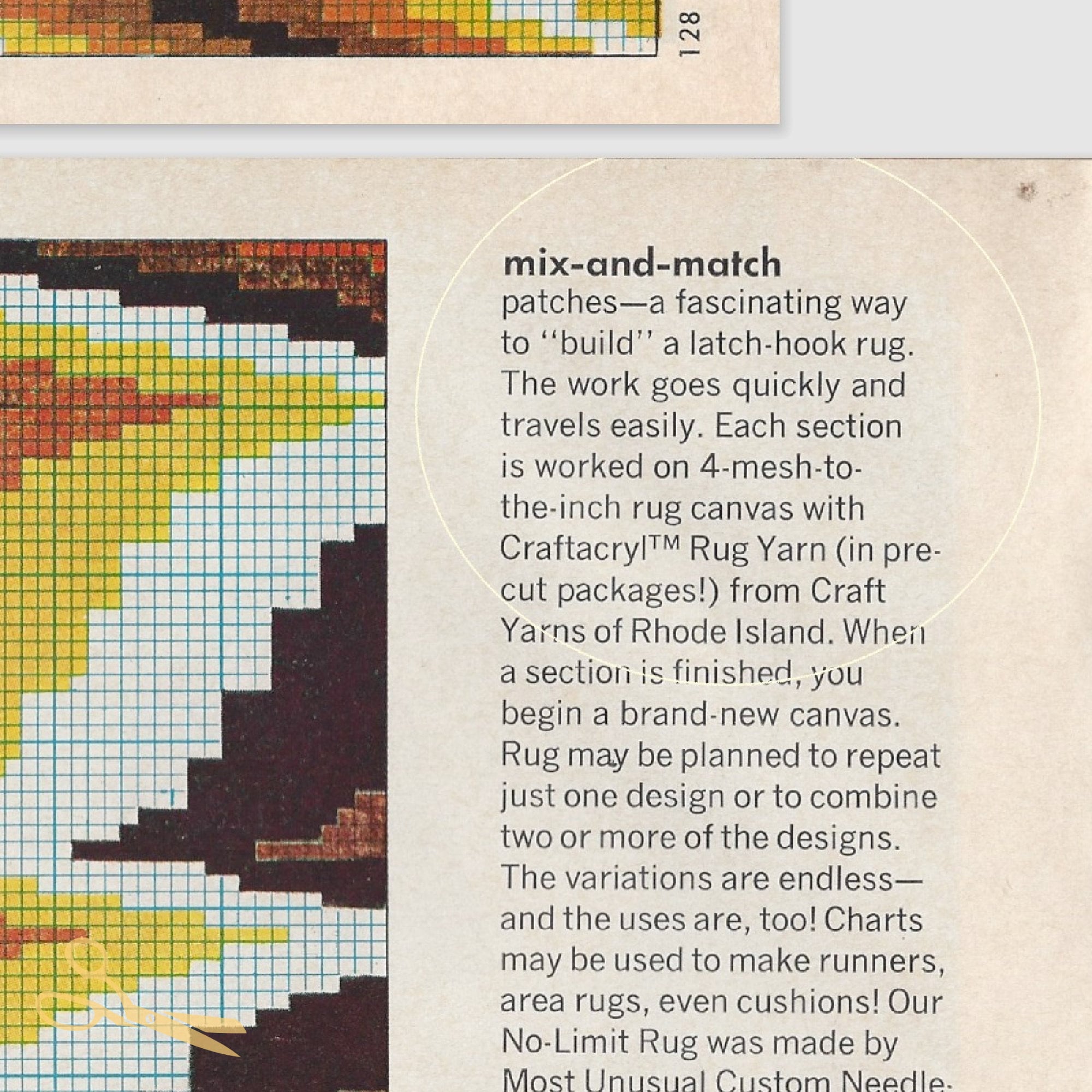 Bargello Sampler Latch Hook Rug Pattern Pdf, 70s Retro Decor Instant ...