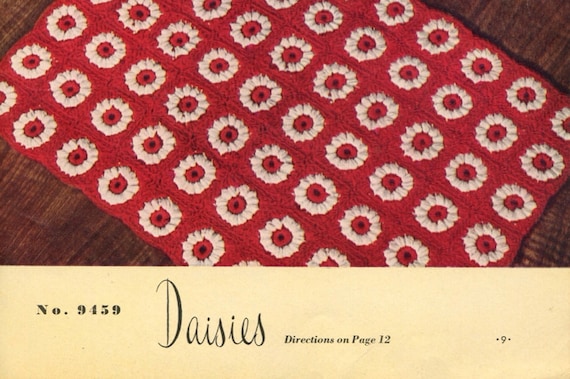 Thick Granny Square Rug Crochet Pattern pdf Instant Digital Download for Immediate Use! Vintage Rug with Retro Vibes
