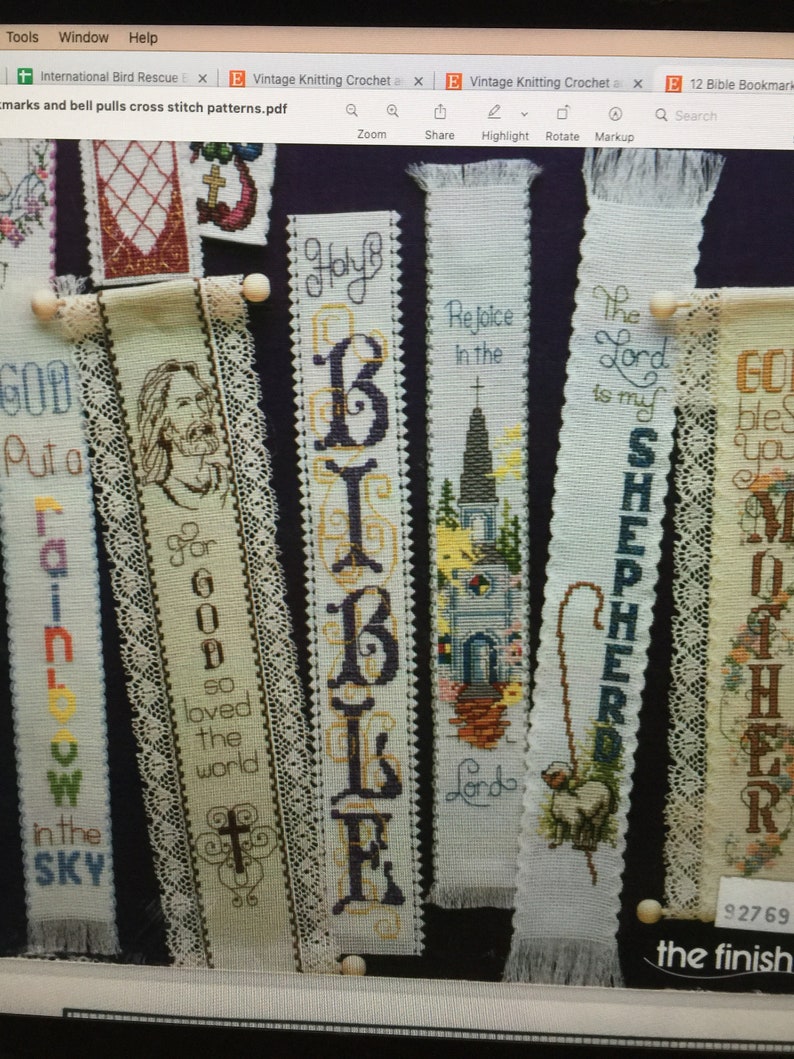 9 Bible Bookmark Cross Stitch Patterns Inspirational Etsy