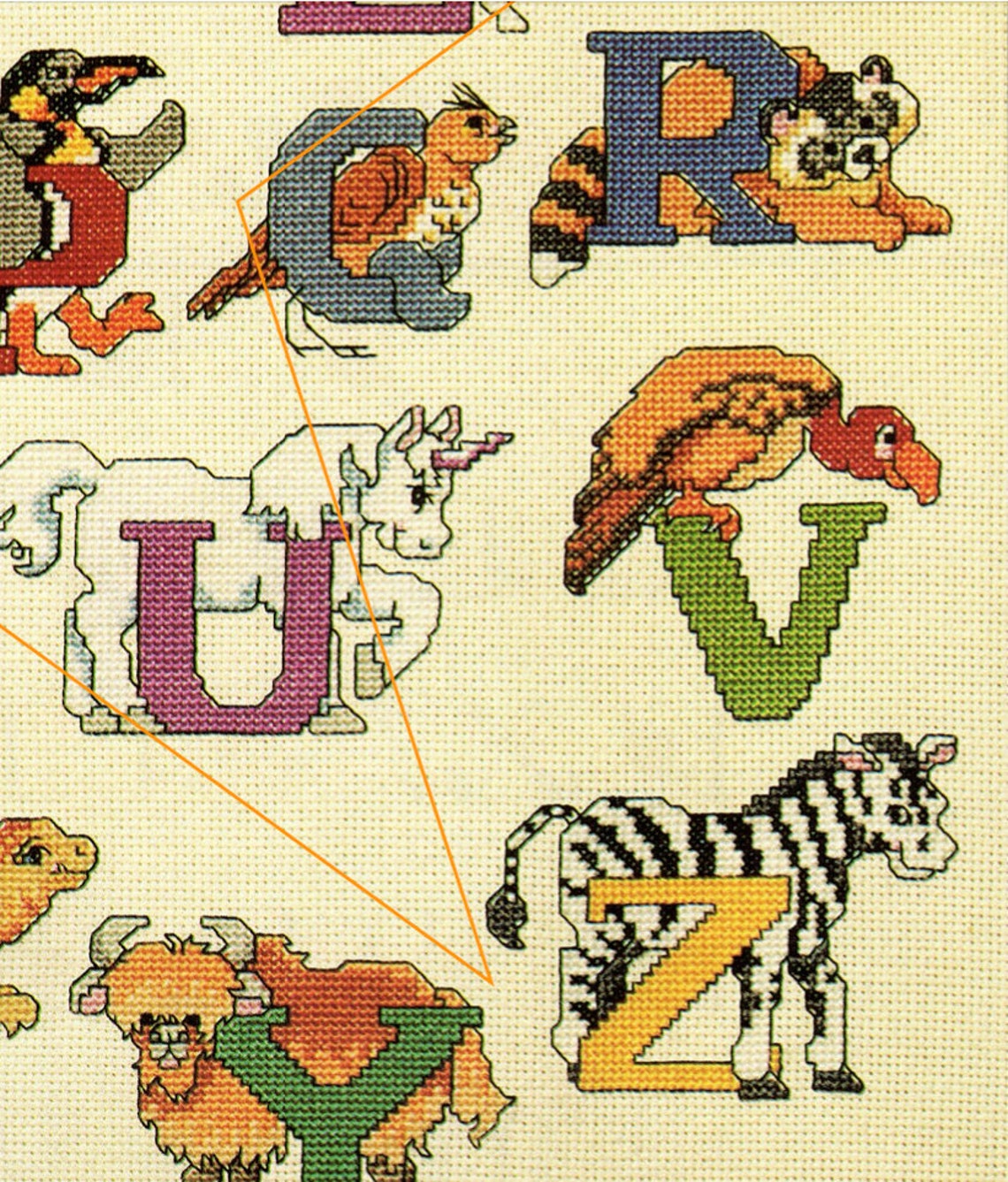 Animals Alphabet Pattern Cross-stitch and Needlepoint Chart - Etsy