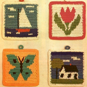 So Easy!  6-Pack Crochet Potholder Patterns