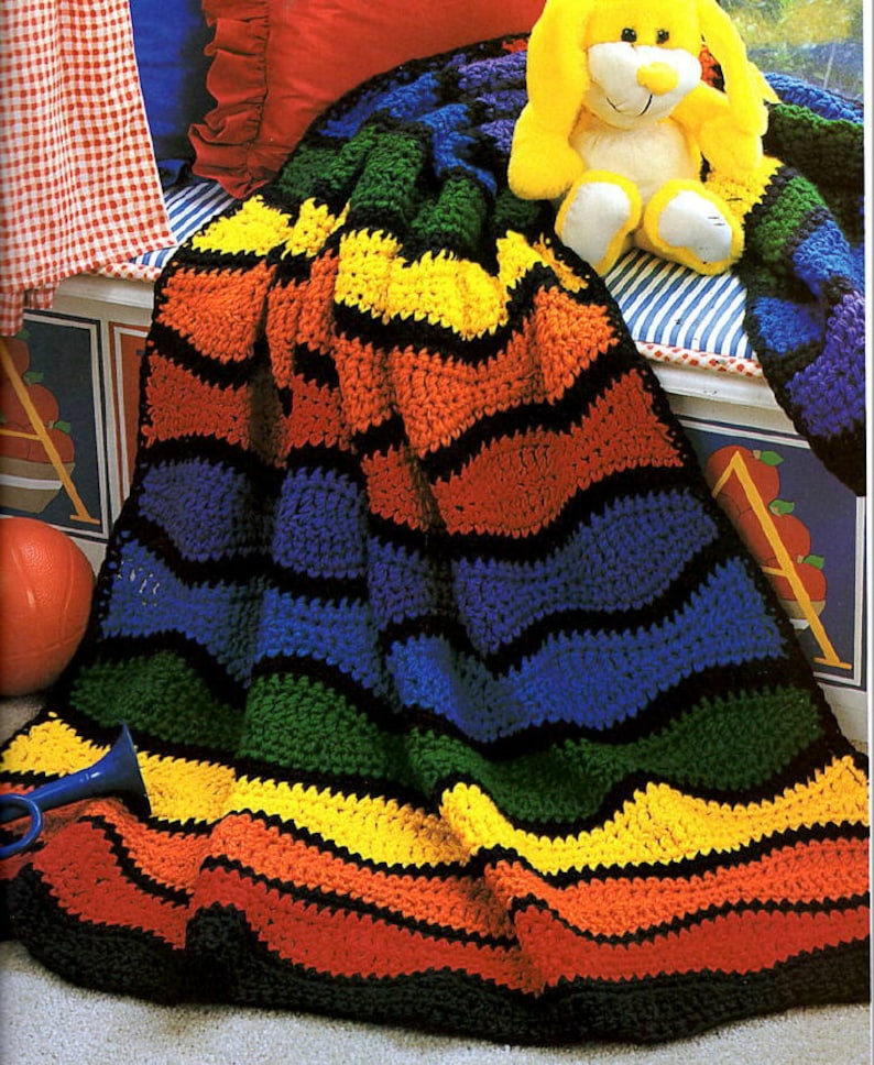 Rainbow Pride Blanket Crochet Pattern Instant Digital Etsy