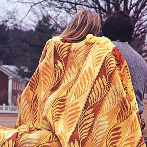 Golden Wheat Heartland Crochet Blanket Pattern, Instant Digital Download pdf, Country Cottage & Rustic Farmhouse Decor, 58x68 Couch Throw