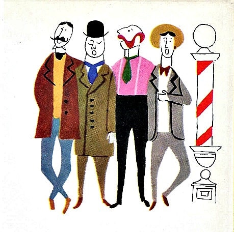 Whimsical Barber Shop Quartet Circa 1950