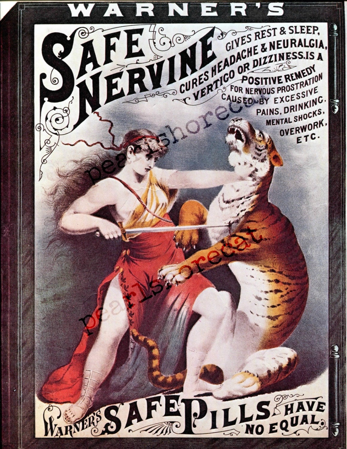 1890s Warners Safe Nervine Advertisement Instant Digital Download