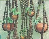 11 Large Macramé Plant Hanging Patterns Instant Download pdf, Some Have No Tassels!  Bonus Macrame Lampshade
