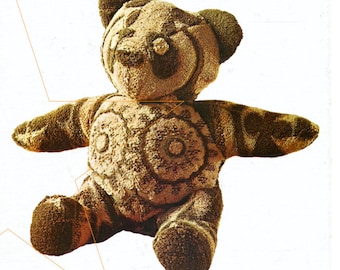 Sweet Teddy Bear Sewing Pattern, Instant Digital Download pdf, Stuffed Animal Toy, Boy Girl Nursery Decor