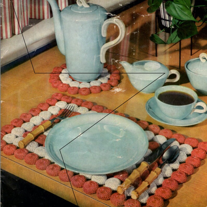 Iconic Grapes Bottle Cap Trivet Crochet Pattern 1950s Retro Etsy