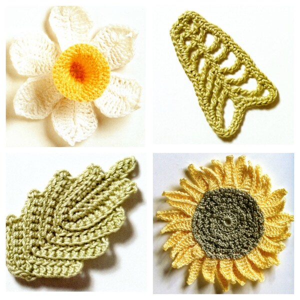 4 Gorgeous Flower Motifs Crochet Patterns: Endless Possibilities for Blankets, Bags, and More!