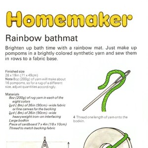 So Easy! Rainbow Bath Mat Pattern Retro Home Decor Rug, Equality For All, Instant Digital Download pdf, Pride Craft Project Rug image 2
