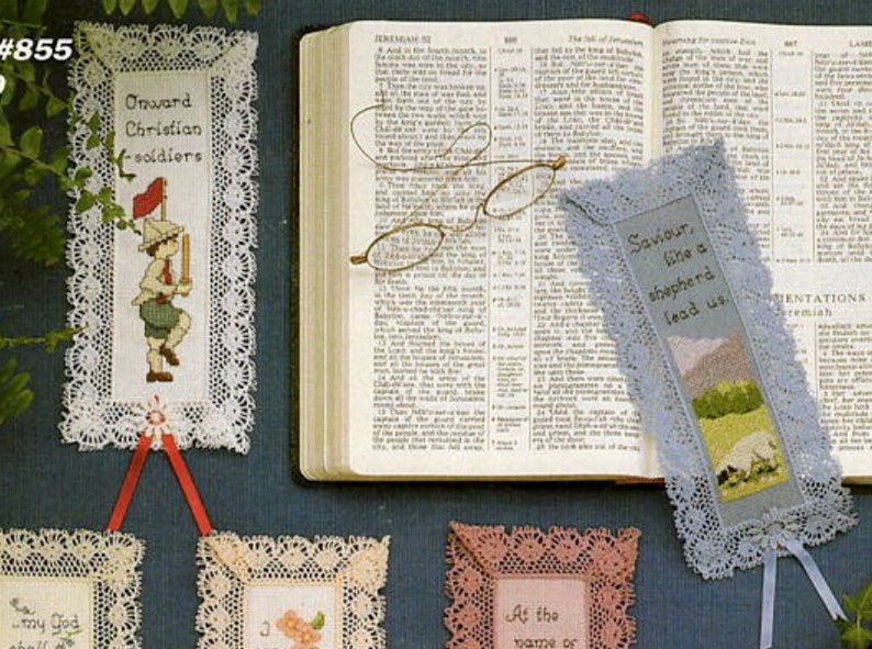 12 Bible Bookmark Cross Stitch Patterns Scripture PDF Instant Etsy