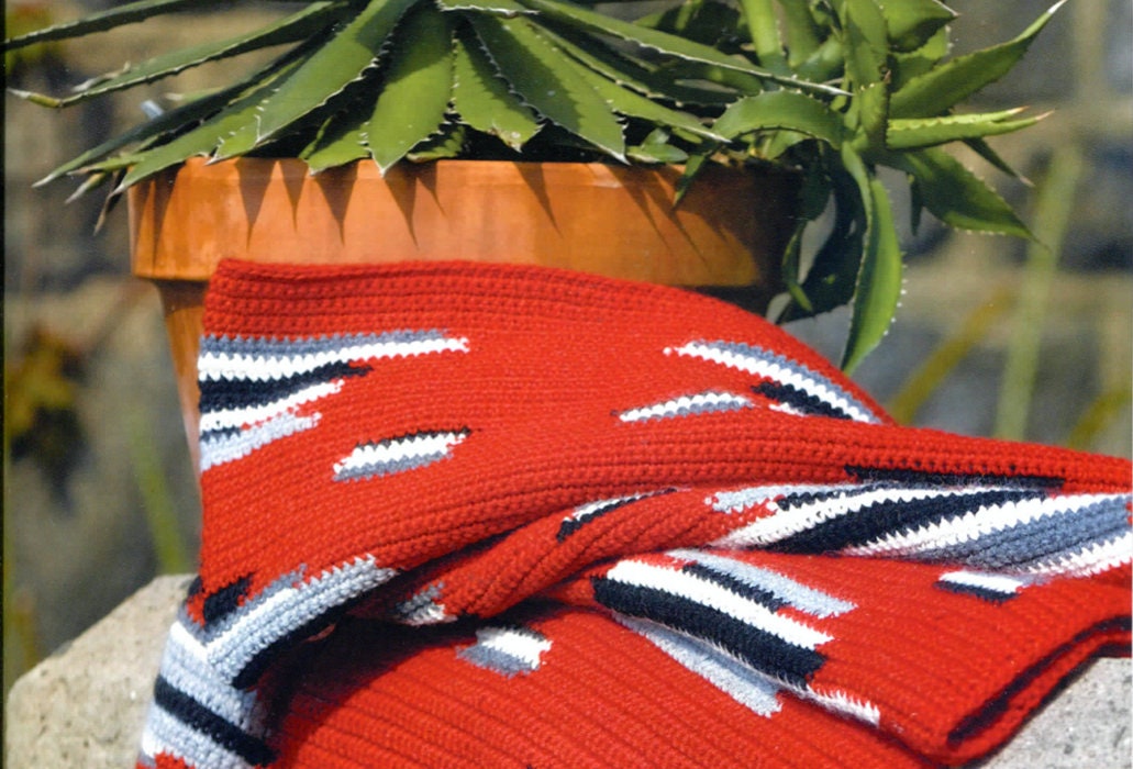 Bold Navajo Blanket Crochet Pattern Southwestern Style Easy Etsy
