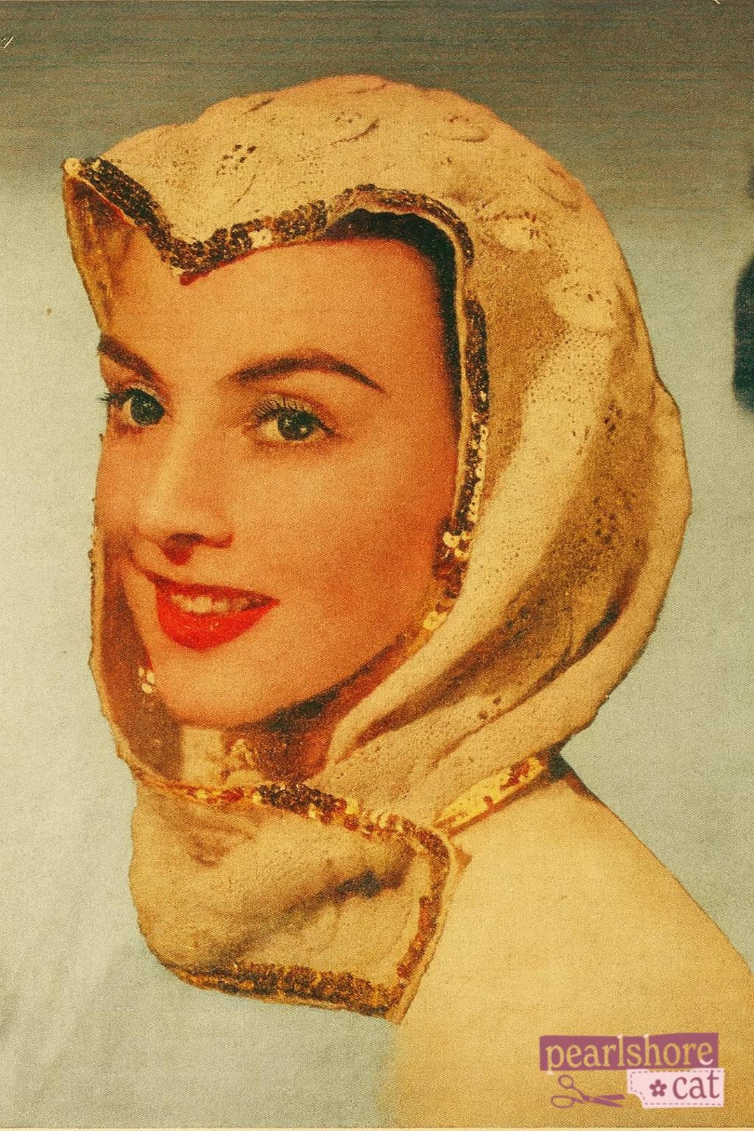Vintage Knitting Pattern 1940s Head Scarf Pdf Instant Digital Download 