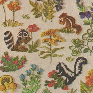 Plus de 50 broderies vintage Crewel Birds, ensemble de motifs faune et flore, téléchargement numérique instantané pdf, créatures de la forêt, créatures et champignons !