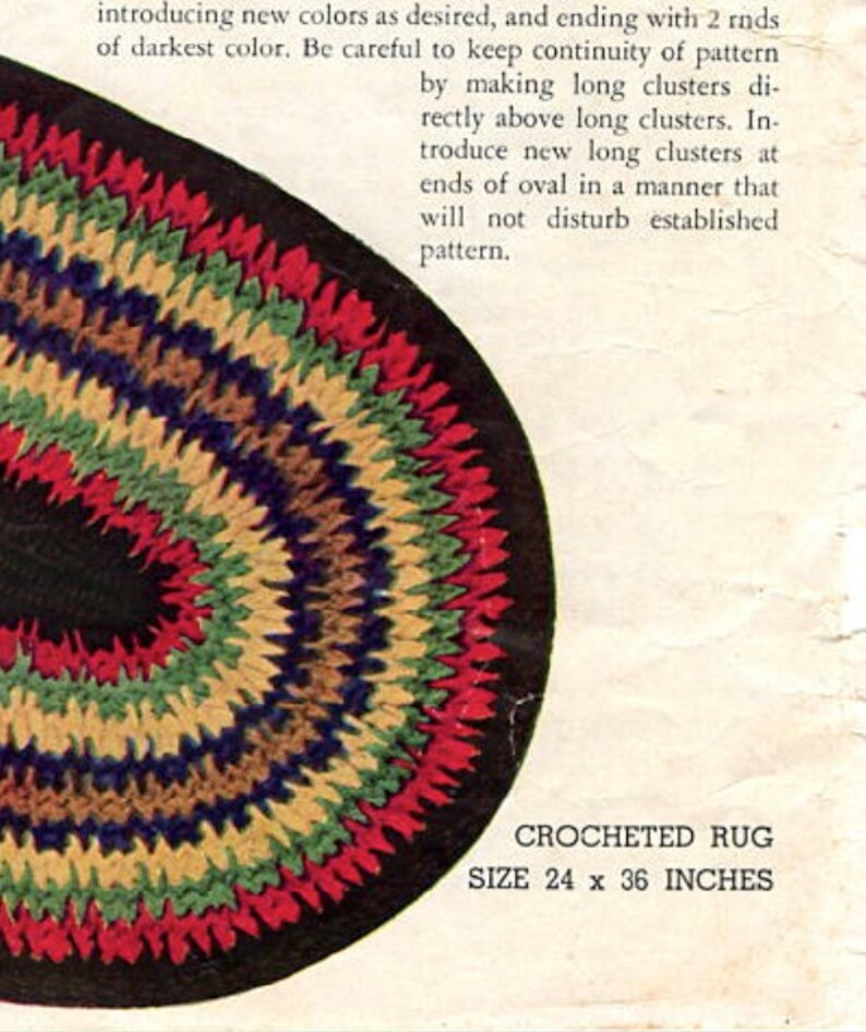 So Easy Oval Kitchen Rag Rug Pattern 1940s Bathroom Crochet - Etsy