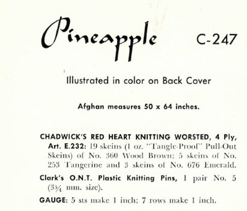 Pineapple Knit Blanket Pattern Afghan 4 Ply Warm Etsy