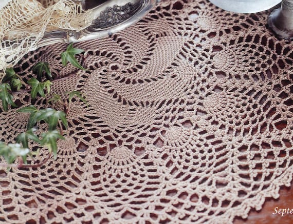 Doily Patterns Crochet Vintage Ruffles Flower Pineapple Doilies Furnit – At  Grandma's Table