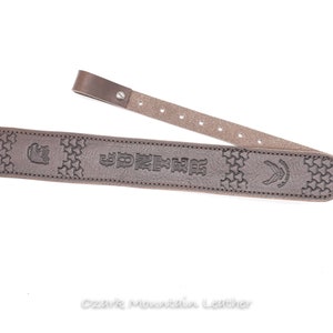 Personalized leather Strap or sling customizable with name or initials three colors to choose from image 4