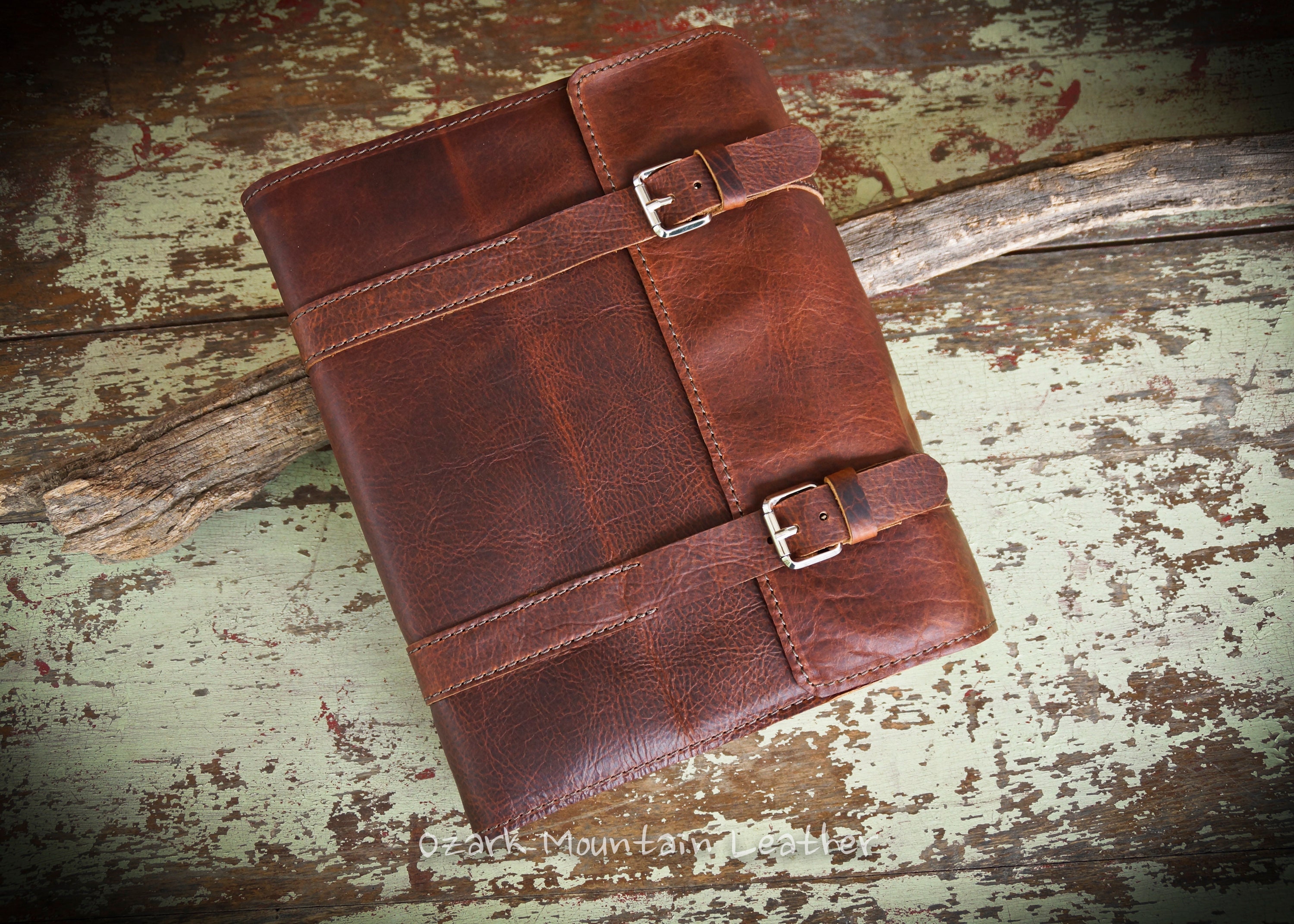 Custom Size Bible or book Cover handmade from Bison Leather Etsy