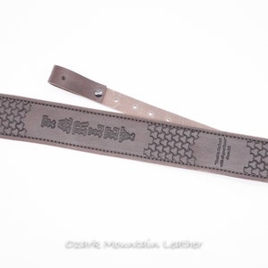 Personalized leather Strap or sling customizable with name or initials three colors to choose from image 8