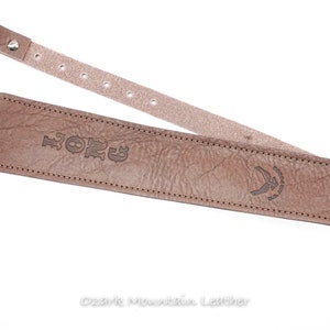 Personalized leather Strap or sling customizable with name or initials three colors to choose from