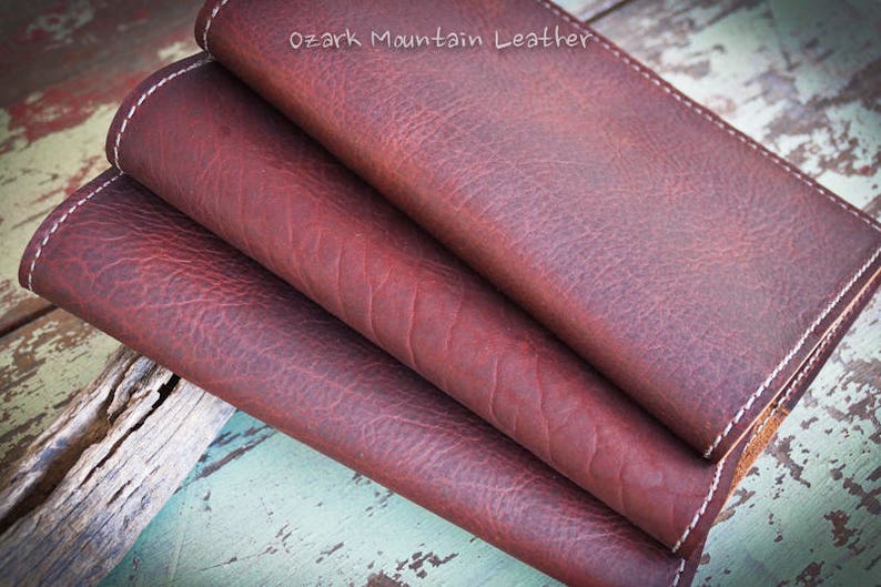 Custom Size Bible or book Cover handmade from Bison Leather image 3