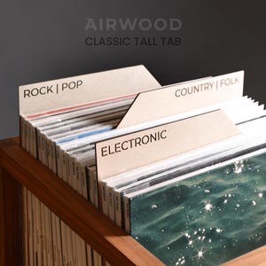 Vinyl Record Dividers | Classic TALL Tab ~ à la carte