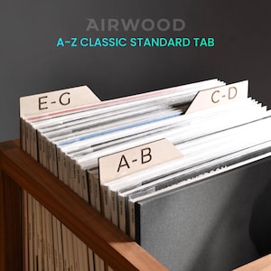 Vinylplatenverdelers A-Z – Set Van 6, Met Transparant Label En Stoffilm, Voor Het Ordenen Van Platen En Cd's