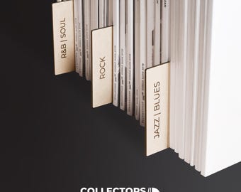 Custom Collectors Series Vinyl Record Dividers, LP Genre Organizer, Budget Vinyl Storage