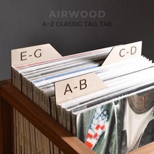 Vinyl Record Dividers | A-Z Classic Tab Tall Size ~ à la carte