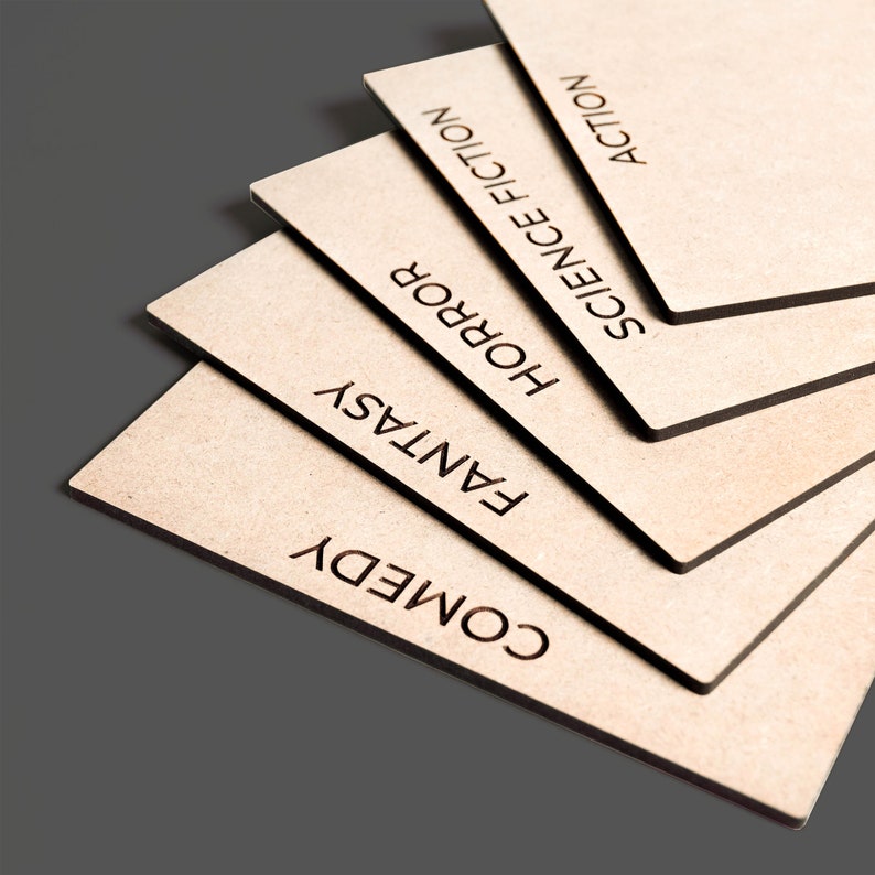 Custom Blu-ray DVD Dividers: Laser Engraved MDF, Organize Your Collection immagine 6
