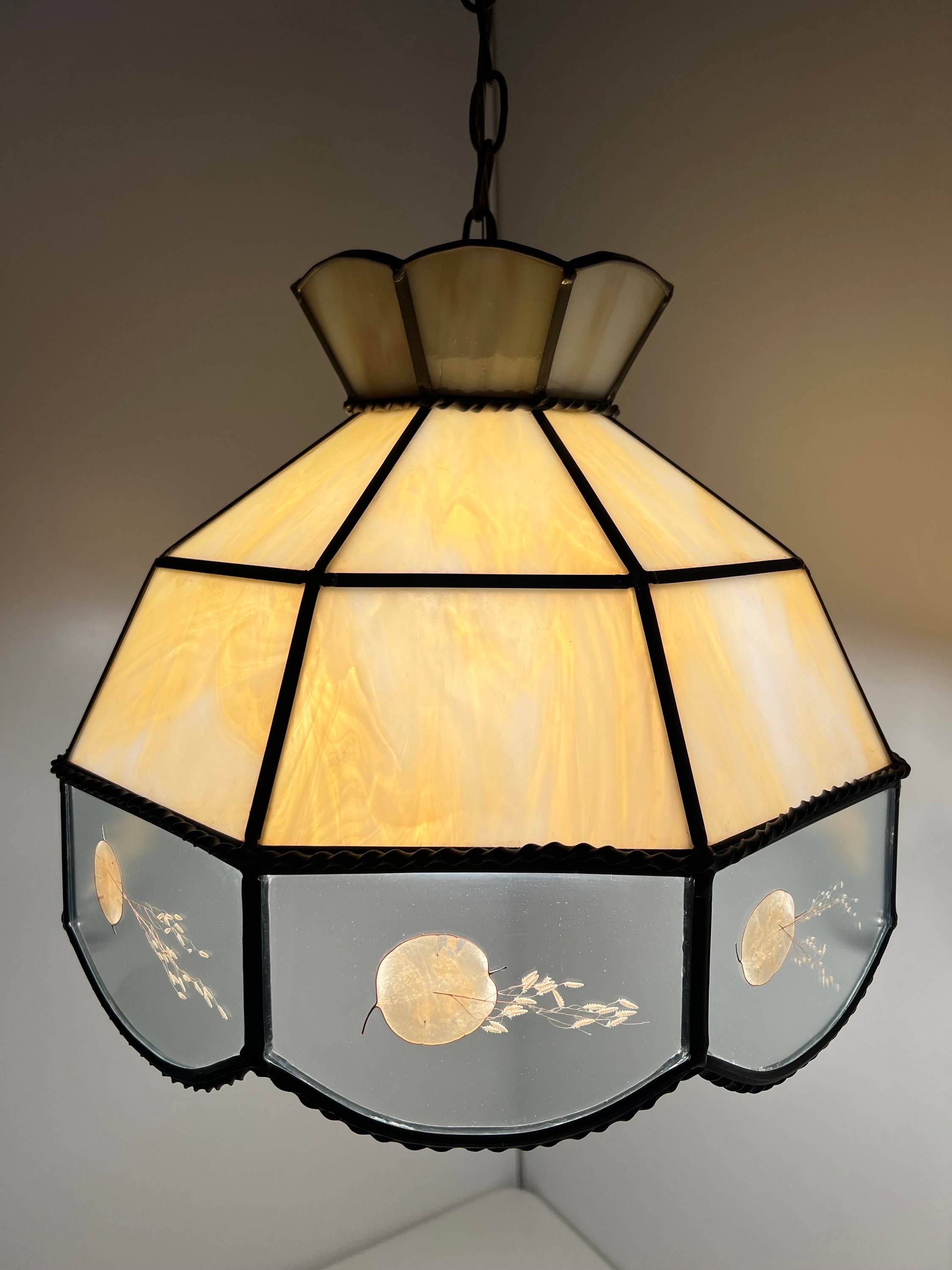 ビンテージ70sペンダントランプ星条旗ティファニースタイルストライプ吊り下げ雑貨 ビンテージ70sペンダントランプ星条旗ティファニースタイル