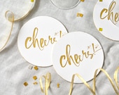 6-Piece Gold Foil Coaster Set