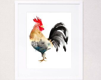 Year of the Rooster (Watercolor Art Print)