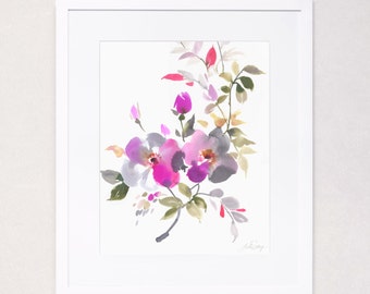 Studio floreale Botanico n. 3 (stampa di arte dell'acquerello)
