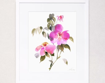 Botanical Floral Study No. 2 (Watercolor Art Print)