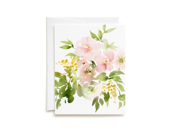 Carte de voeux vierges rougissent jardin Bouquet