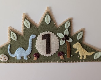 First Birthday Crown, Dinosaur Theme