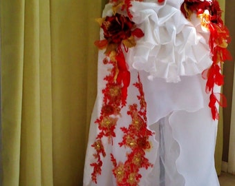 red white and gold wedding dresses Couple Red Dress For Wedding Reception Sabrina And Grce's Red, Gold And White  Wedding A Couple