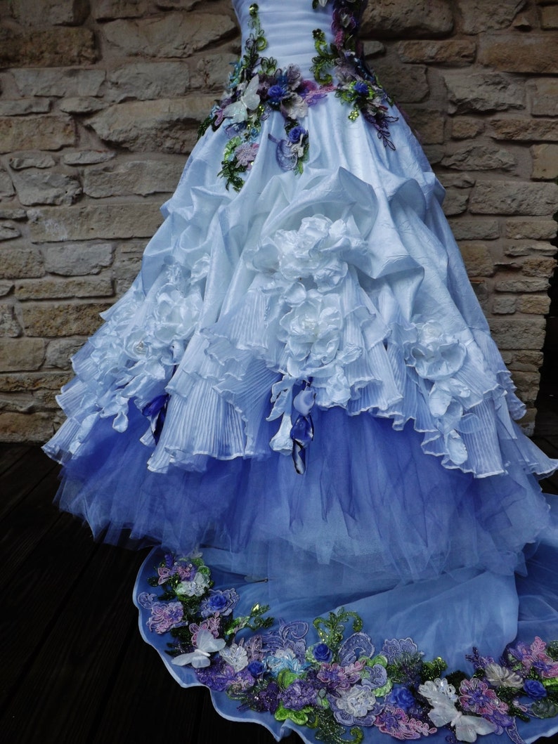 CUSTOM ORDER Exclusive Handmade Wedding Dress White Dangling - Etsy