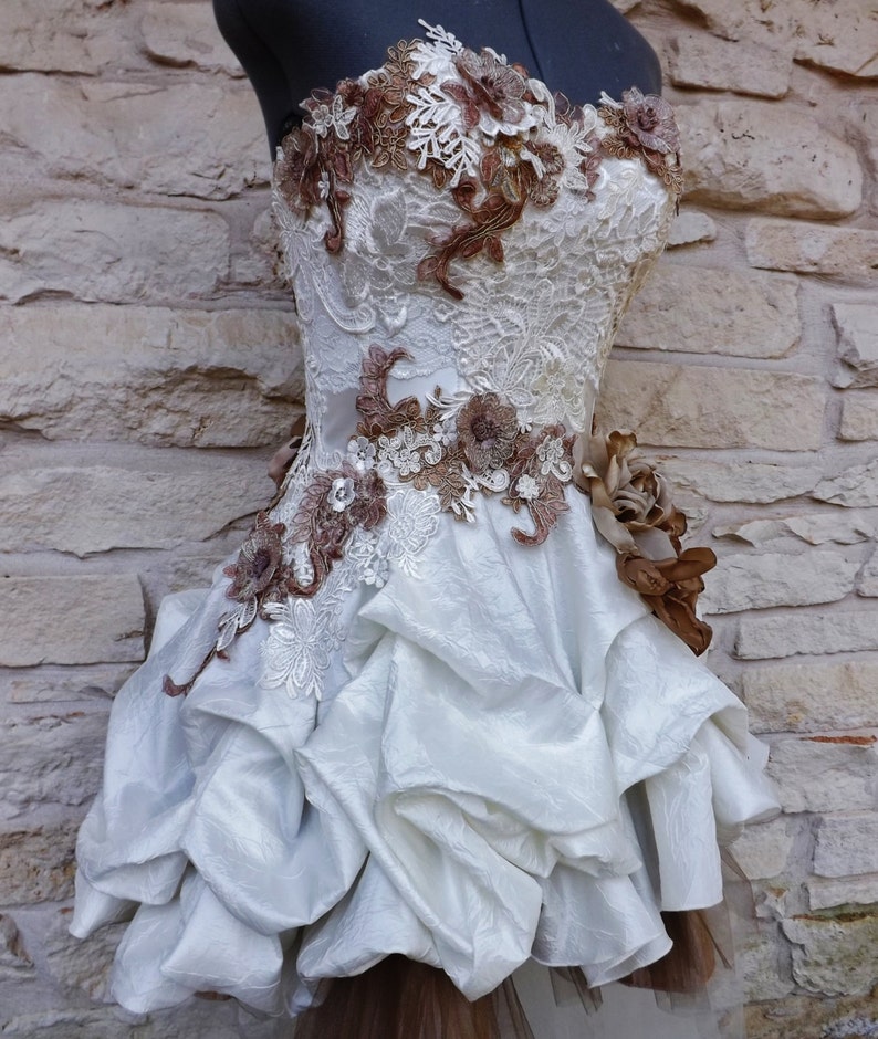 CUSTOM Handmade Wedding Dress Mini Ivory Roses Tulle | Etsy